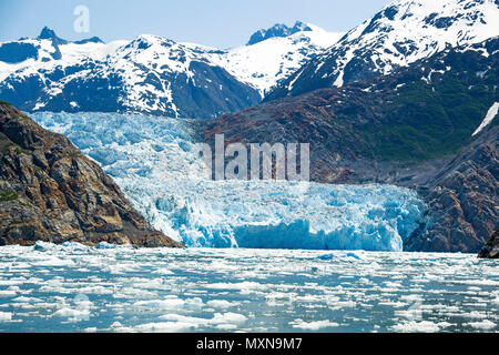 Sawyer Gletscher am Tracy Arm Fjord, Alaska, Nordpazifik, USA | Sawyer glacier at Tracy Arm Fjord, Alaska, North Pacific, USA Stock Photo