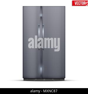 Modern Fridge Freezer refrigerator. Stock Vector