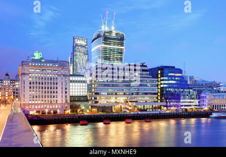 London Skylines at dusk England UK Stock Photo
