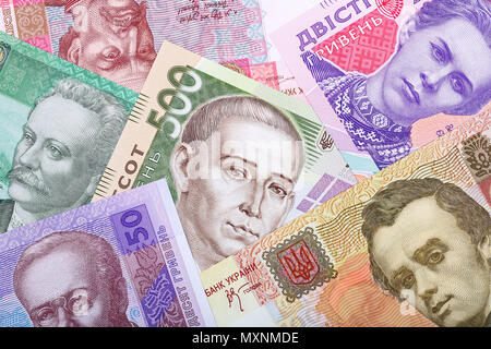 Ukrainian money, a background Stock Photo
