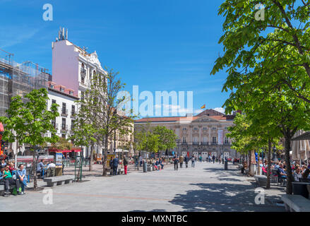Plaza de Santa Ana, Huertas district, Madrid, Spain Stock Photo