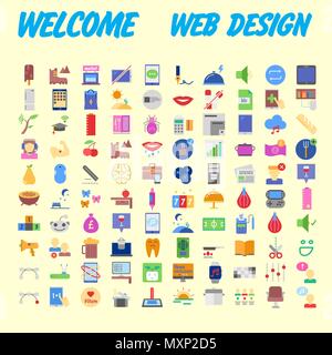 Simple set of vector flat line icons. Contains such Icons as Business, Marketing Shopping Banking E-commerce SEO Technology Medical Education Web Deve Stock Vector