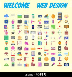 Set of 100 universal modern thin line icons for web and mobile. Vector ...