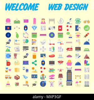 Set of 100 universal modern thin line icons for web and mobile. Vector illustration Stock Vector