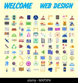 Set vector line icons in flat design with elements for mobile concepts and web apps. Collection modern infographic logo and pictogram. Vector illustra Stock Vector