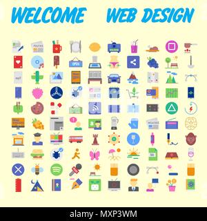 Set vector line icons in flat design with elements for mobile concepts and web apps. Collection modern infographic logo and pictogram. Vector illustra Stock Vector