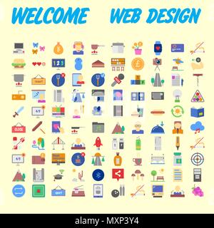 Set vector line icons in flat design with elements for mobile concepts and web apps. Collection modern infographic logo and pictogram. Vector illustra Stock Vector