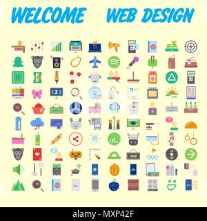Set vector line icons in flat design with elements for mobile concepts and web apps. Collection modern infographic logo and pictogram. Vector illustra Stock Vector