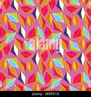 Seamless repeating background from multicolored triangles Stock Vector