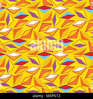 Seamless repeating background from multicolored triangles Stock Vector
