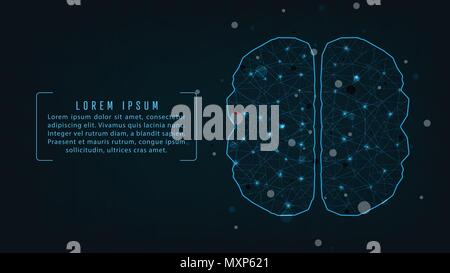 Creative concept of the human brain, vector illustration Stock Vector