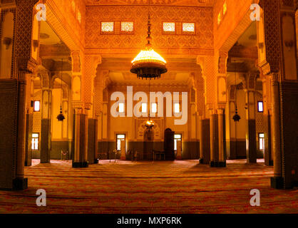 Interior of Niamey Grand mosque, Funded with money from Libyan Government of Gaddafi - 21 september 2017 Niamey, Niger Stock Photo