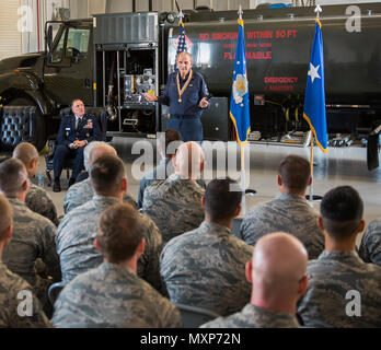 Russell Rhodes Georgia Retired Chief Master Sgt. Russell Rhodes speaks to the audience after ...