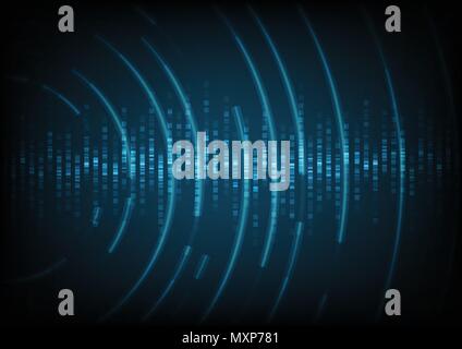 abstract digital sound wave background Stock Vector