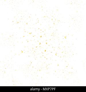 Yellow Confetti Seamless Pattern. Set of Particles. Stock Vector