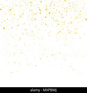 Yellow Confetti Seamless Pattern. Set of Particles. Stock Vector