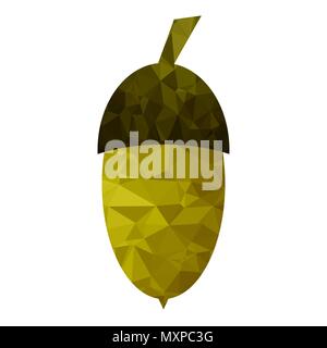 Ripe Acorn Icon. Autumn Oak Nut and Seed Logo Stock Vector