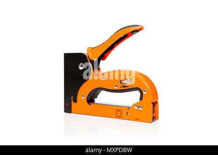 Industrial stapler isolated on white Stock Photo