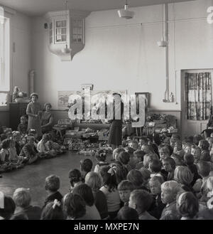 1960s Historical British Primary School Children Holding Their Small