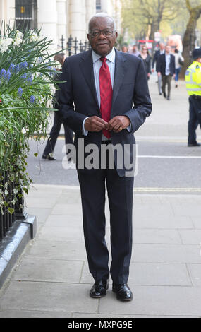 Celebrities arrive for Queen Elizabeth II's 92nd Birthday Concert at Royal Albert Hall  Featuring: Sir Trevor McDonald Where: London, United Kingdom When: 21 Apr 2018 Credit: WENN.com Stock Photo