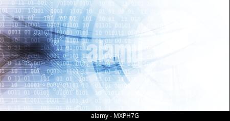 Digital technology world. Business virtual concept Stock Vector