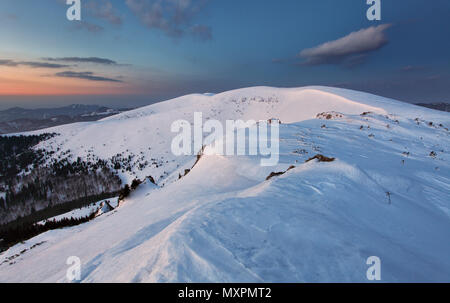 Peak in winter Stock Photo