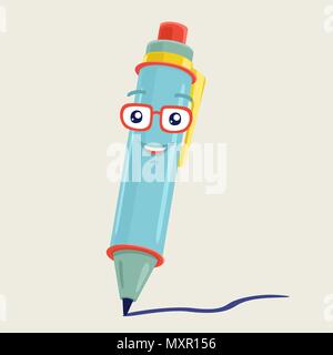 Vector Illustration The Character Pen Stock Vector