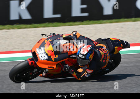 Mugello - ITALY, 2 JUNE: British Red Bull Ktm Factory Racing Team Rider Bradley Smith during Qualifying session at 2018 GP of Italy of MotoGP on June, Stock Photo