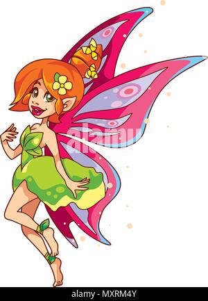 Fairy on White Stock Vector