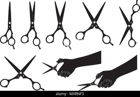Illustration of scissors isolated on white Stock Vector