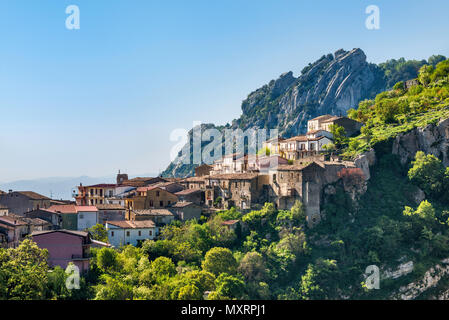 Hill town of Cerchiara di Calabria, Monte Sellaro, Southern Apennines, Pollino National Park, Calabria, Italy Stock Photo