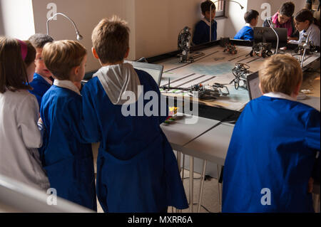 Rome. Technotown, technological scientific toy library in Villa Torlonia. Italy. Stock Photo