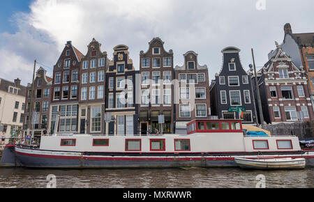 netherlands houses amsterdam canal leaning general amstel riverside buildings known river alamy