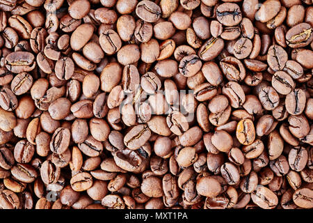 Freshly roasted coffee beans background. Stock Photo