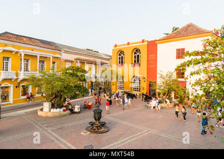 tourist square colombia Stock Photo