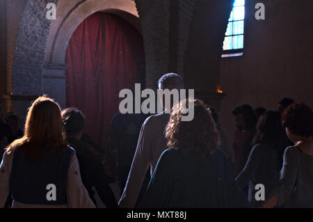 Cimbrea Folk Dance Festival 2018 in Aracena. Andalucia, Spain Stock Photo