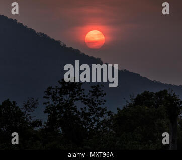 Sunset, Nong Ping, Laos Stock Photo