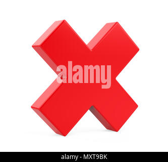 Wrong Cross Symbol Isolated Stock Photo