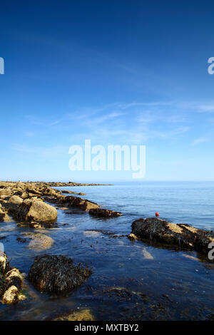 Senic view of the sea and rock pools taken from Filey Brigg North Yorkshire UK Stock Photo