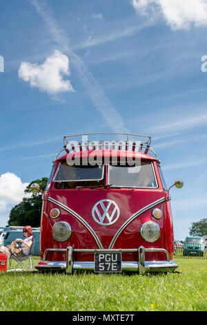 Volkswagen Camper van at a show in England Stock Photo - Alamy
