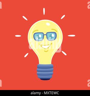 Vector Illustration The Cartoon Character Bulb Stock Vector