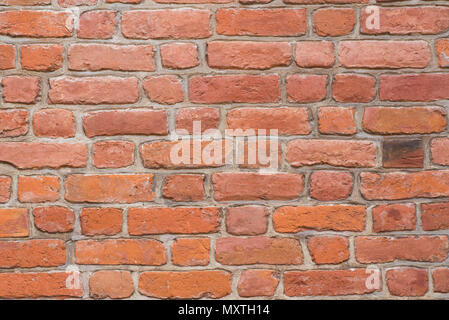 closeup to red brick wall background texture Stock Photo