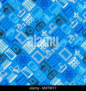 Plumbing seamless pattern. Stock Vector