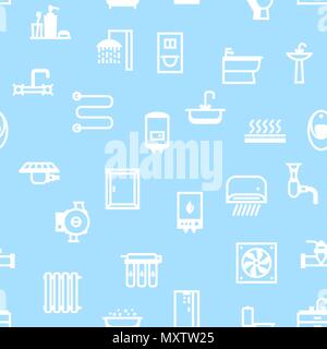 Plumbing seamless pattern. Stock Vector