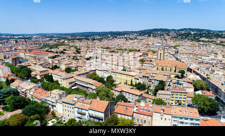 Aerial photo of Aix en Provence city center, in the Bouches du Rhone Stock Photo