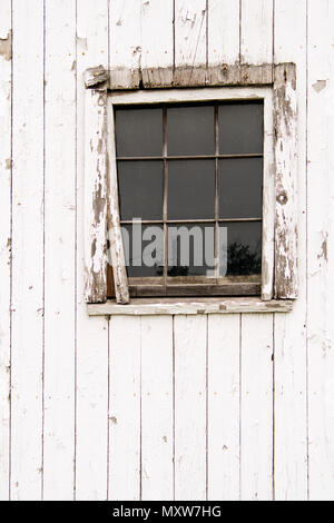 An old milk barn in northern Illinois. Since the dairy farm shut donw the buildings have been vacant. Stock Photo
