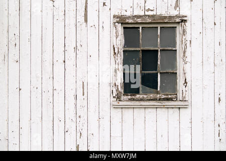 An old milk barn in northern Illinois. Since the dairy farm shut donw the buildings have been vacant. Stock Photo