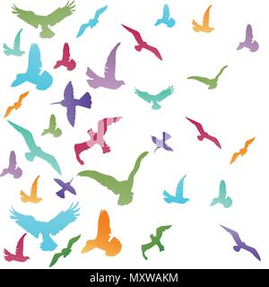 Abstract birds background Stock Vector