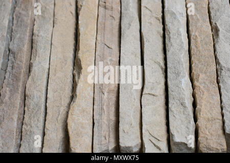 stone slabs  - stacked stone tiles abstract background - Stock Photo