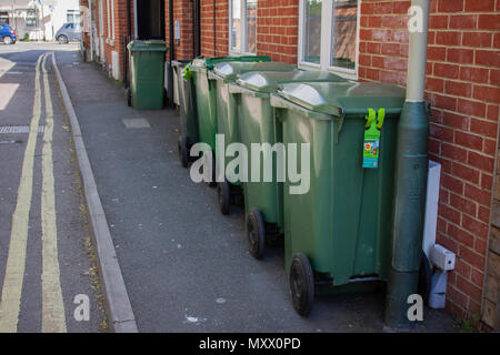 Rubbish, Wheelie bins, black bags , recycling Stock Photo